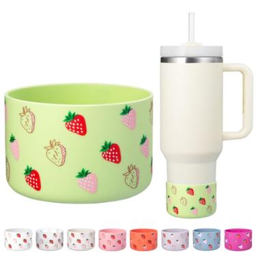 Imagem de Onlymory Botas de silicone para Stanley Cup 40 30 567 g, bota inferior para garrafa IceFlow de 590 ml, 850 g, protetor de capa de manga para acessórios Stanley Cup