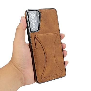 Imagem de para Samsung Galaxy S21 S10 S20 Plus Ultra S10E S20 FE Case Luxury Slim Fit Couro Premium Slots Capa Kickstand, marrom, For Note 20