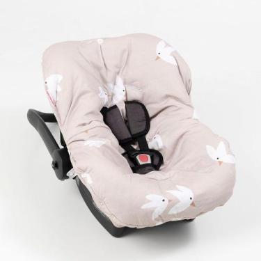 Imagem de Capa para Bebê Conforto Pássaros - Rosa - Abra Casa