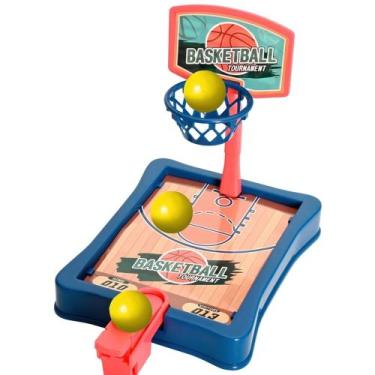 Imagem de Brinquedo Infantil Mini Jogo Basquete de Mesa com 6 Bolinhas Zippy Toy
