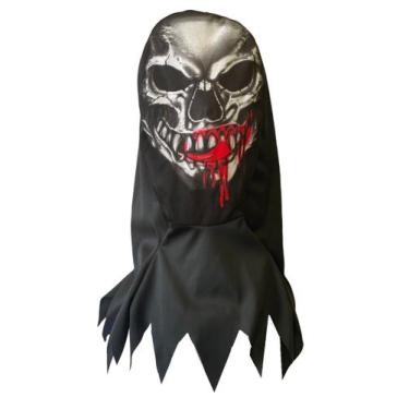 Imagem de Máscara de Caveira em Tecido de Silk cabeça inteira Fantasia - Genéric