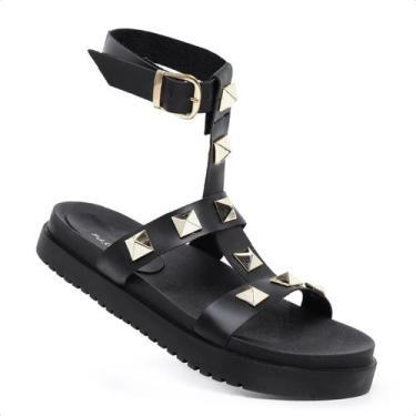 Imagem de Sandália Falcucci Amalf Papete  Gladiadora Confortável Papete Spikes P