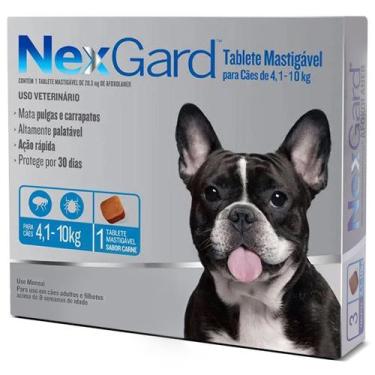 Imagem de Antipulgas e Carrapatos NexGard para Cães de 4,1 a 10kg - 1 tablete - 
