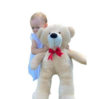 Imagem de Urso De Pelúcia Teddy Grande Com Laço 50cm - Doce De Leite - Pandora B