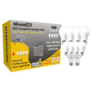 Imagem de MiracleLED 604239 Rough Service Ultimate LED Pacote completo de iluminação de garagem para dois carros, renovação/transformação doméstica simplificada, 10 peças, 10 peças