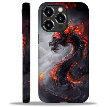 Imagem de ANLUN STORE Capa compatível com iPhone 16 Pro Max, estampa Dragon of Mist Fire para iPhone 16 Pro Max 2 em 1, proteção dupla, antiarranhões à prova de choque para iPhone 16 Pro Max
