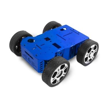 Imagem de XiaoR GEEK Smart Robot Ackermann Chassis Steering Suspension System, Full Metal Robotic Moving Platform with Encoder Motor for Jetson Nano Raspberry pi 5 4B Arduino DIY Projects Teens Adults