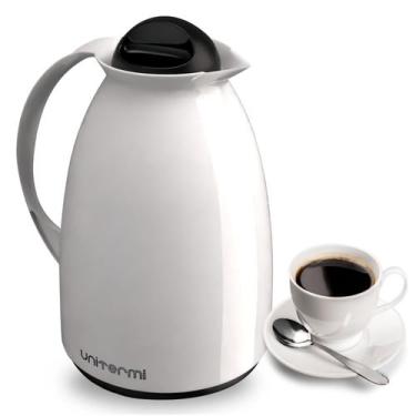 Imagem de Garrafa Térmica Bule Florença 650ml Branca Café Chá Unitermi, Branco, 