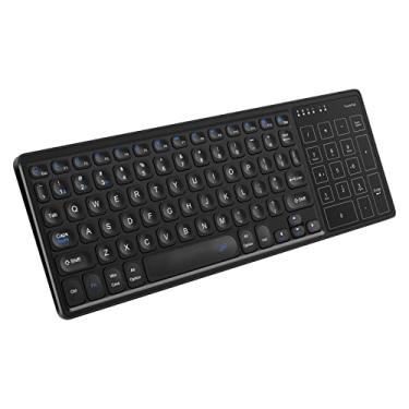 Imagem de Teclado de modo duplo sem fio 2.4G/BT Conex?o sem fio Design ergon?mico com ampla compatibilidade com touchpad/537