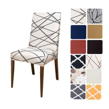 Imagem de Kit 6 Capas de Cadeira Sala de Jantar Premium - CDCS, Pântano Cinza