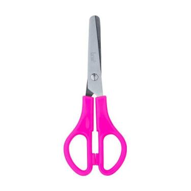 Imagem de Tesoura Escolar Neon 13cm c/ régua - BRW - Unidade, ROSA
