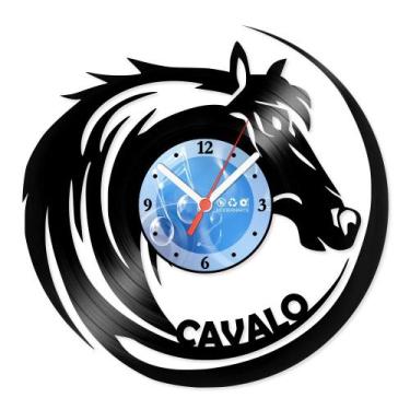 Imagem de Relógio De Parede Disco Vinil Animais - Cavalo - VAN-163 - Modernarte