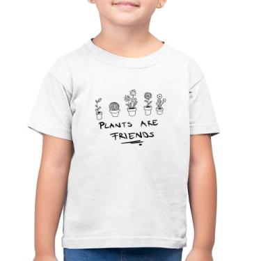 Imagem de Camiseta Algodão Infantil Plants are Friends - Foca na Moda, Branco, 1