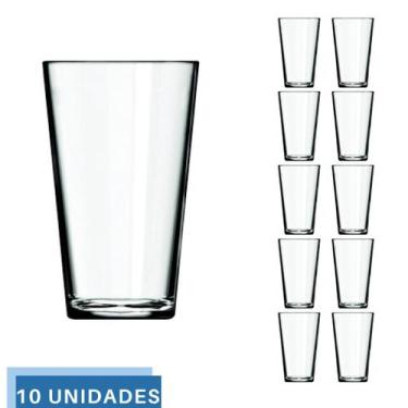 Imagem de Jogo 10 Copo Cairo 350ml Vidro Suco Agua Transparente Nadir - NADIR FI