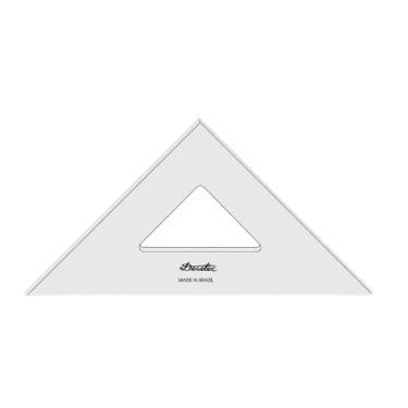 Imagem de Esquadro Trident / Desetec 26 Cm 45°|45°|90° Sem Escala