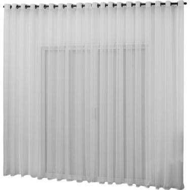 Imagem de Cortina Luxo Sevilha Voil/Voal 4 Metros Para Sala Quarto Varão Simples