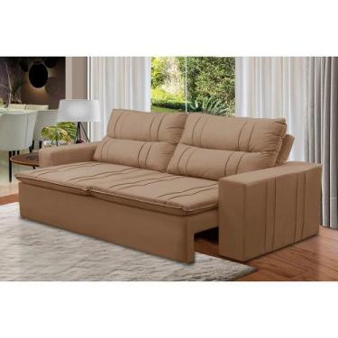 Imagem de Sofá Retrátil e Reclinável 3 lugares com Molas 1,80m Estela Suede Capp