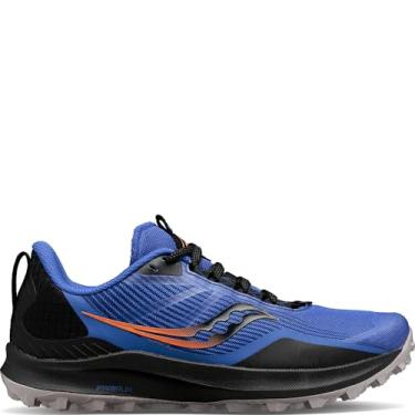 Imagem de Saucony Tênis de corrida feminino Peregrine 12Trail, Azul (Blue Raz/Smoke), 34