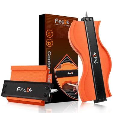 Imagem de Medidor de contorno (30 + 12 cm) com fechadura, ferramenta de contorno e formato duplicador, ferramentas de marcenaria, presentes para homens, pai, marido, ele, ferramentas para homens, régua de