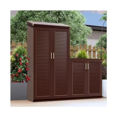 Imagem de LICONG-2020 Armários de armazenamento ao ar livre armário de armazenamento externo jardim varanda armário de sapatos armário de armazenamento diversos armário de ferramentas caixas de armazenamento ao