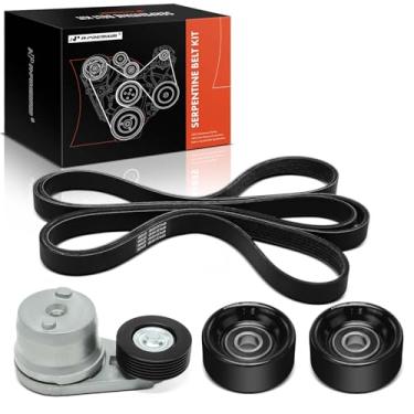 Imagem de A-Premium Kit de transmissão de correia serpentina do motor compatível com Chevrolet Silverado 2500 HD 3500 HD 2014-2016 e GMC Sierra 2500 HD 3500 HD 2013-2016, 6,6L