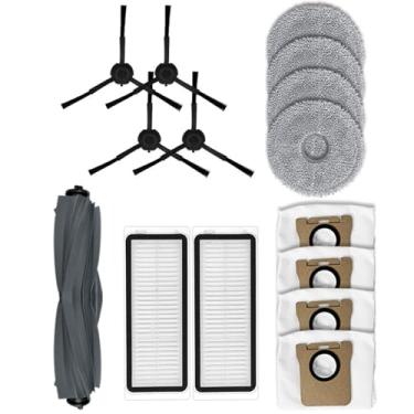 Imagem de Kit de acessórios de aspirador de pó compatível com Dreame L20 Ultra / L30 Ultra / X20 Pro Plus, peças de substituição de aspirador de pó robô vassoura (1 escova de borracha + 2 filtros + 4 escovas