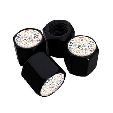 Imagem de Tampas de haste de válvula de pneu de metal, pacote com 4, tampas de haste de roda de carro, tampas de válvula de ar universais de alumínio para carros, caminhões, SUVs, bicicletas, motocicletas,