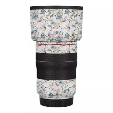 Imagem de Adesivo de corpo de lente de câmera para Canon RF 70-200 mm F4 L is USM Vinyl Wrap Film Skin Anti-Scratch Decorativo Decalque Protetor Revestimento 70-200 4 (Crane White)