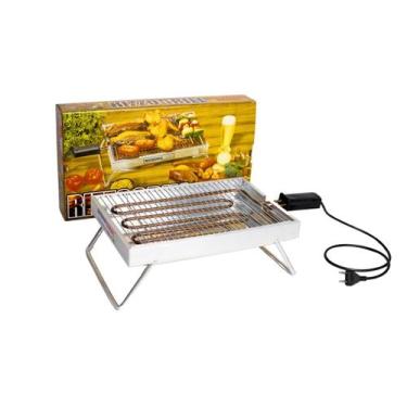 Imagem de Churrasqueira Elétrica de Mesa Rizzogrill 1 Gourmet Antifumaça e Bande