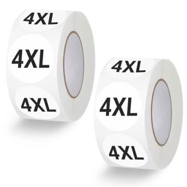 Imagem de Svaldo Adesivos tamanho de roupas 4GG, 1000 peças, 2,5 cm, adesivos de tamanho para roupas, adesivos redondos autoadesivos, etiquetas de tamanho para roupas, camisetas, moletons com capuz, calças de