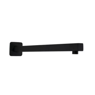 Imagem de Cano Braço Suporte de Parede Preto Fosco 40 cm Quadrado - AMG Metais