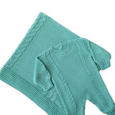 Imagem de Saida maternidade 2 pçs em tricot modelo trança - ACONCHEGO EFFRONTE, 
