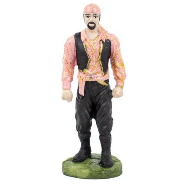 Imagem de Escultura Cigano Rosa 15 cm em Resina - Lua Mística - 100% Original - 