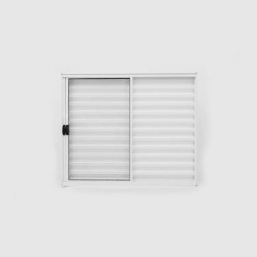 Imagem de Janela de Alumínio Veneziana 3 Folhas 100x120cm Plus Lux Esquadrias