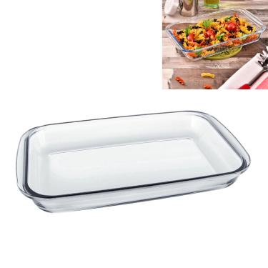 Imagem de Travessa Assadeira de Vidro Marinex Retangular 1,6l p/ Forno