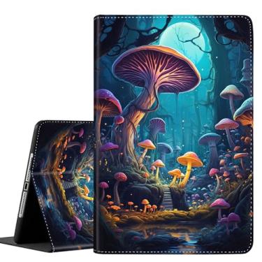 Imagem de Capa para Galaxy Tab A9 Plus, função hibernar/despertar automática, visualização multiangular, fina, suporte para Samsung Galaxy Tab A9+/A9 Plus 28 cm 2023 (SM-X210/X216/X218), cogumelos coloridos
