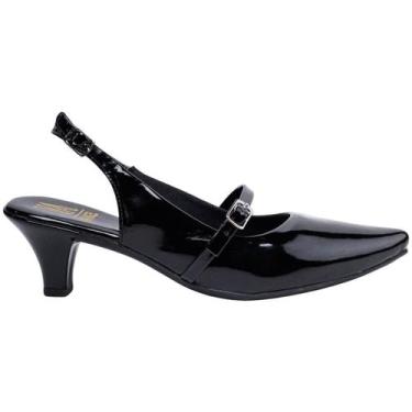 Imagem de Scarpin Slingback Sapato Feminino Salto Fino Bico Fino Social Confortá
