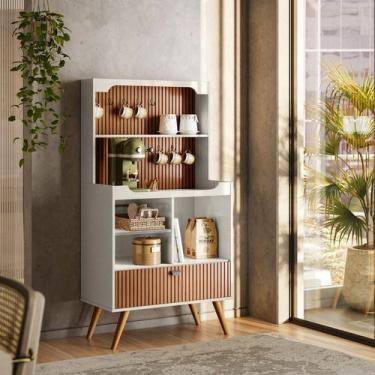 Imagem de Cantinho Do Café Rubi  Armário Aparador Cozinha Lukaliam, Off White Ta