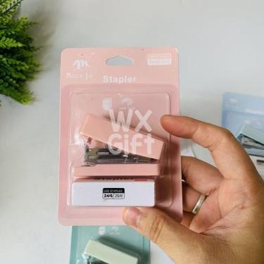 Imagem de Mini Grampeador Tons Pasteis - Michael Judi / WX Gift - NoBrand, Rosa 
