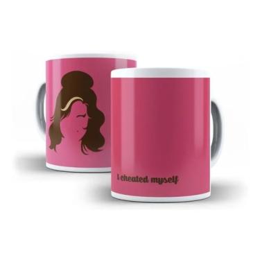 Imagem de Caneca Porcelana Amy Winehouse I Cheated Myself Rock Blues Presente - 
