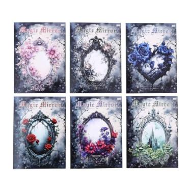 Imagem de MAFELOE Adesivos de scrapbook para colagem de arte de planejador diário Junk Bullet, 6 pacotes, 10 peças cada, suprimentos de diário de decoração estética PET - Série Magic Mirror (TP-SNMJ-06)