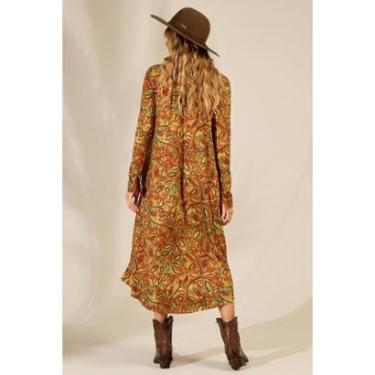 Imagem de Chemise Midi Com Mangas Justas Verde Estampado Yacamim N6-Feminino