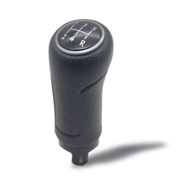 Imagem de Manopla De Câmbio Gol G4 2006 a 08 Preto Aro Prata Ré P/Trás