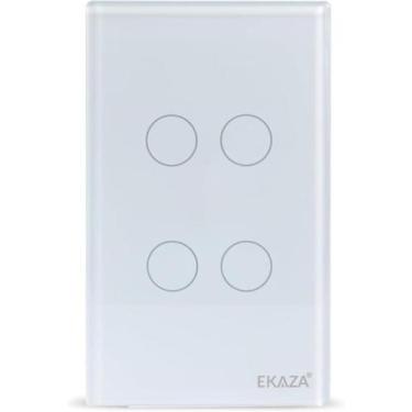 Imagem de Interruptor Inteligente Touch Zigbee Ekaza 4 Botões Alexa