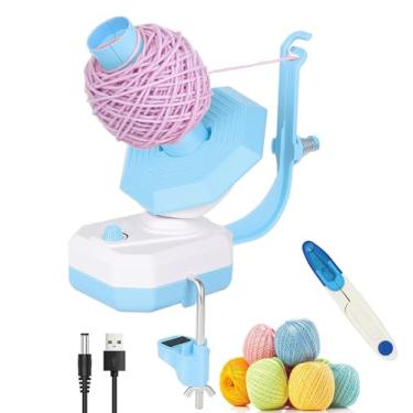 Imagem de Enrolador de bola de fio elétrico, enrolador de fio elétrico, enrolador automático grande para crochê, rolo giratório de lã, velocidade contínua, enrolador de bolo de fio para entusiastas de tricô