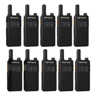 Imagem de Walkie Talkies Retevis B3H pequeno com tela LED, pacote com 10