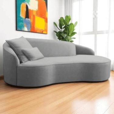 Imagem de Divã Recamier Sofá Curvo Sala de Tv e Estar Recepção Inglaterra 180cm 