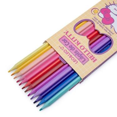 Imagem de Lapis De Cor Escolar Triangular 12 Cores Hello Kitty - Leonora