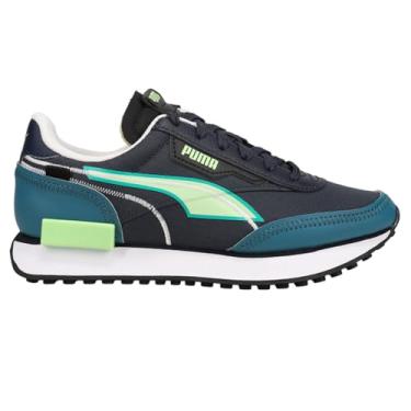 Imagem de PUMA Tênis unissex infantil Future Rider, Noite parisiense/Puma Preto/Coral Azul, 6.5 Big Kid