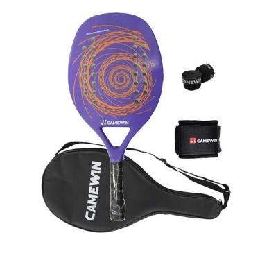 Imagem de Raquete de tênis de padel CAMEWIN em fibra de carbono 18k 360g + 10g